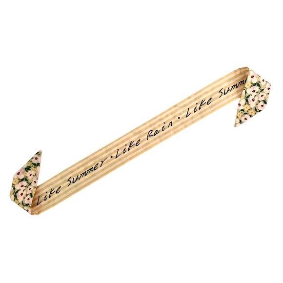 Slim Scarf Yellow Floral 34in Two Sided Cottagecore Quiet Luxury No65 - Picture 11 of 14